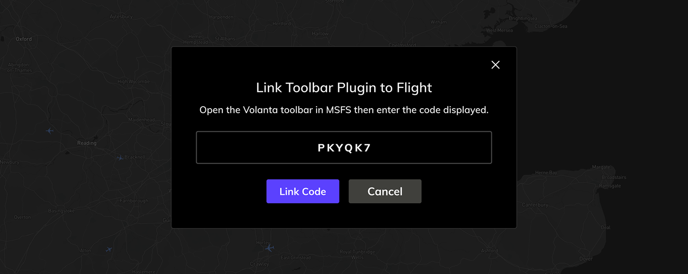 Entering the link code on secondary device